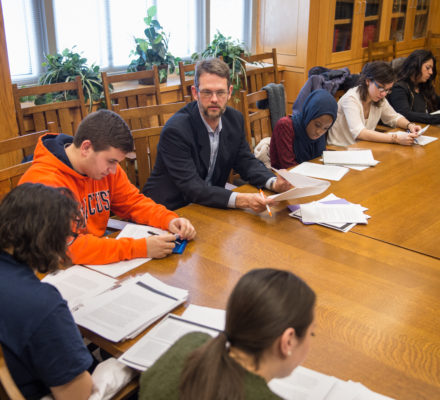 Maxwell Students Faculty Undergraduate Class in History Department Conference Room